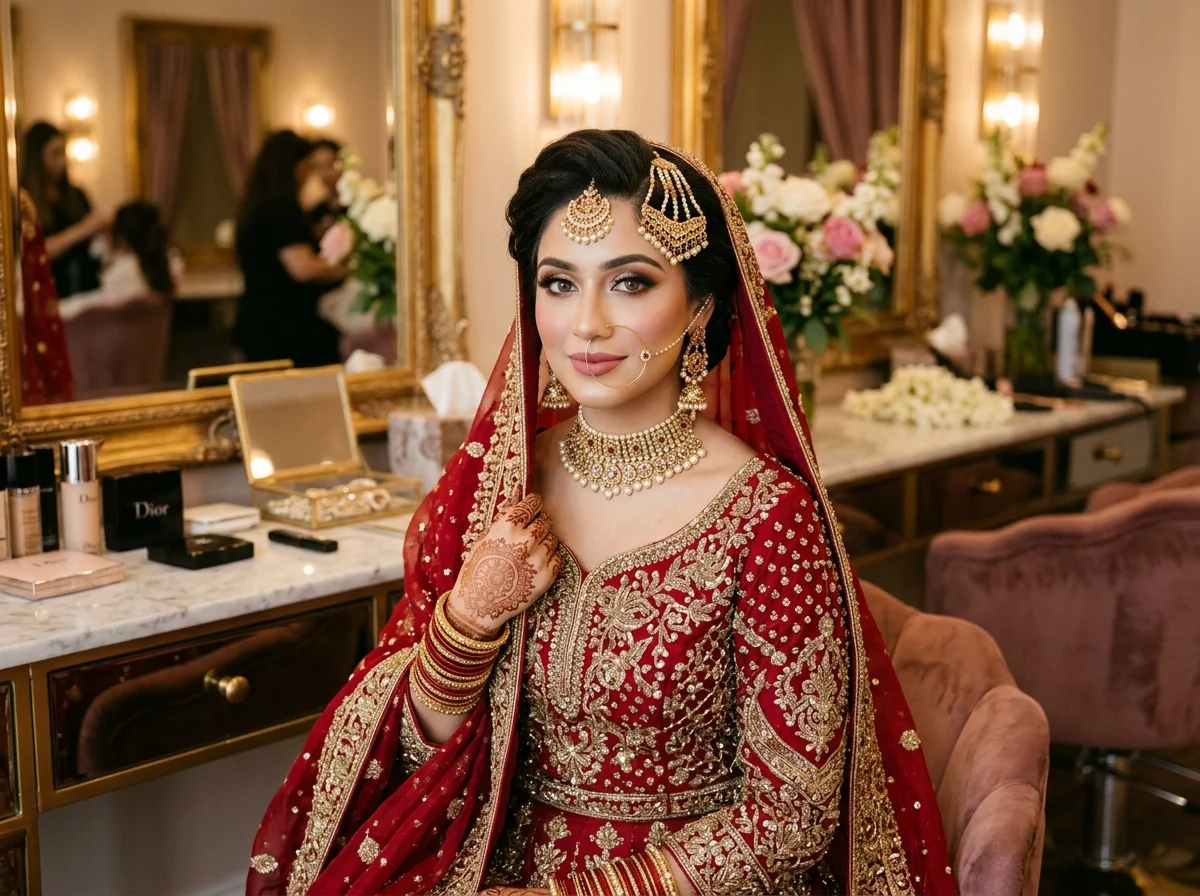 Pakistani Bridal Makeover at Dionne Makeup Studio Faisalabad